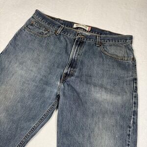 Levis 505 Jeans Mens 40x36 Blue Regular Fit Straight Leg Denim Wash Zip Fly